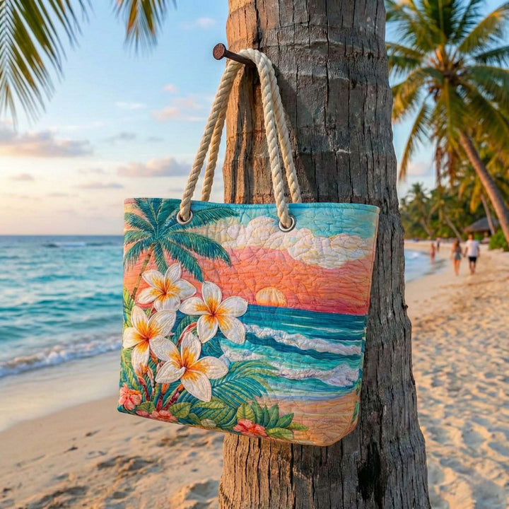 Handgemachte Strandtasche | Tropischer Geist