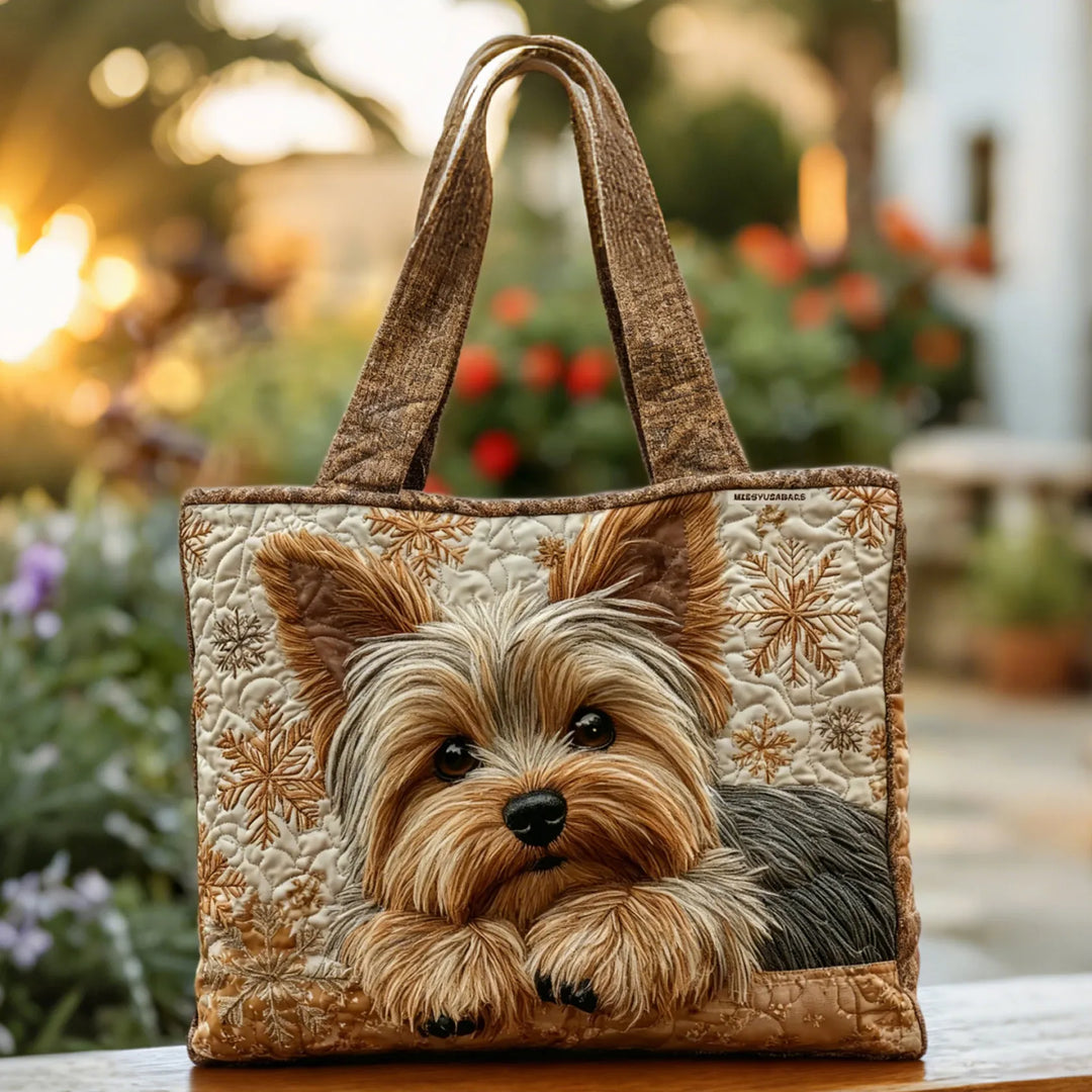 Handgemachte glänzende Yorkie-Tasche