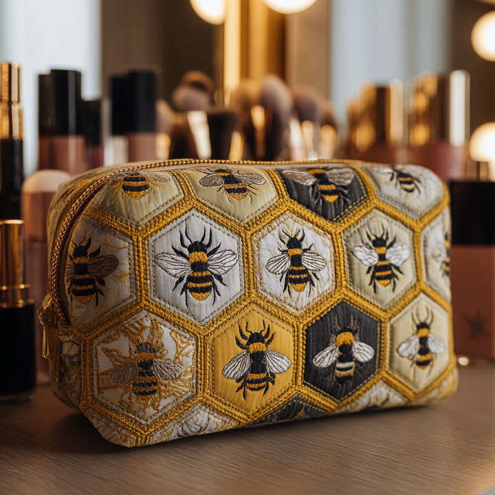 Gesteppte Kosmetiktasche mit Bienen im Garten NCU0DK10417