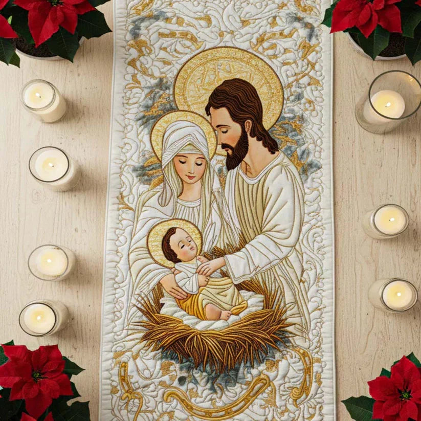 Gepolsterter Tischläufer - Bethlehem Licht
