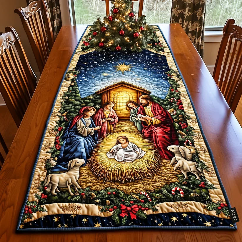 Gepolsterter Tischläufer - Stern von Bethlehem
