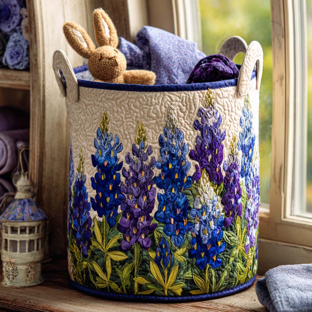 Bluebonnet Dream Path | Handgefertigter Wäschekorb