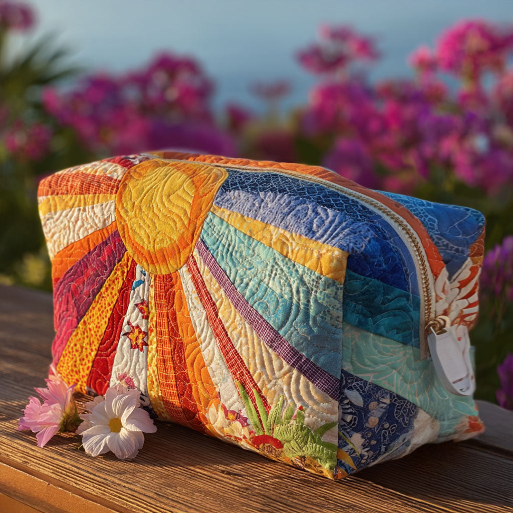 Gesteppte Kosmetiktasche mit Boho-Strahlen NCU0PT9280