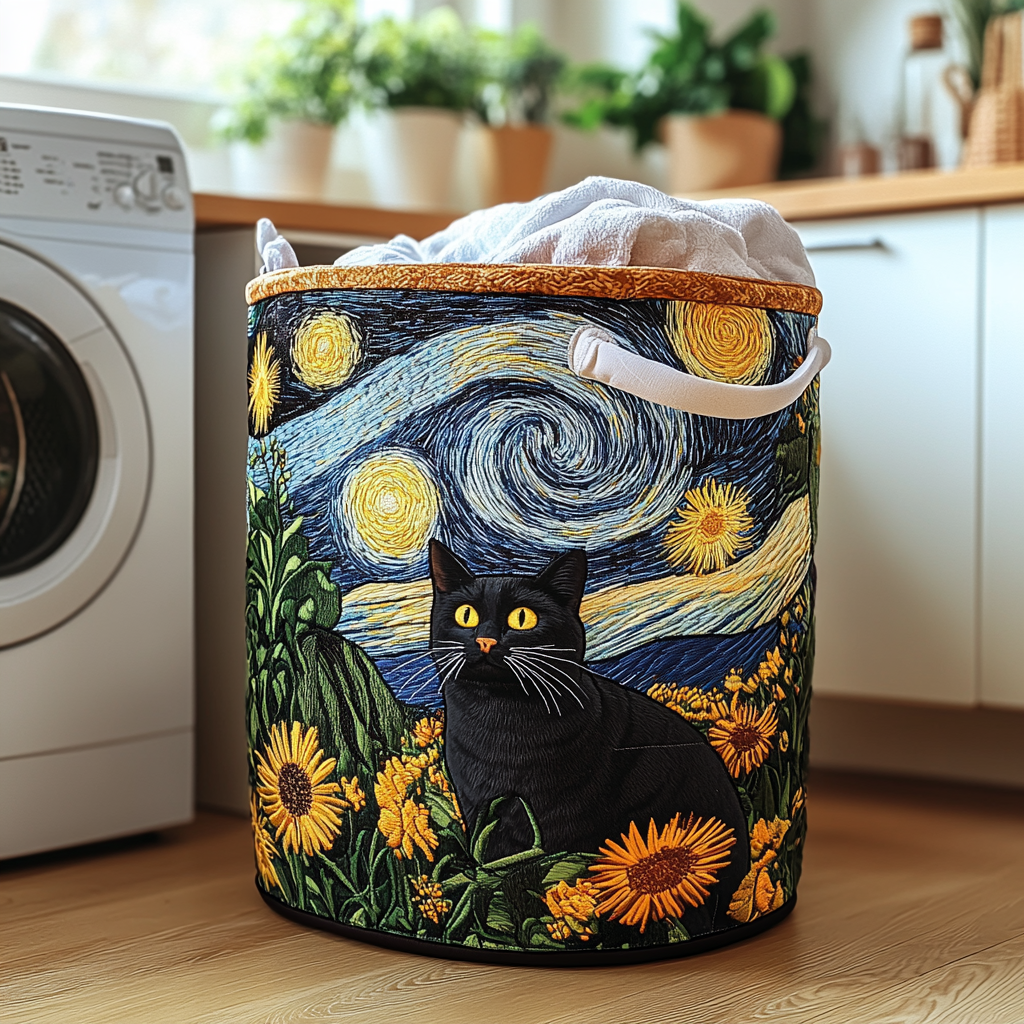 Clever Cat | Handgefertigter Wäschekorb