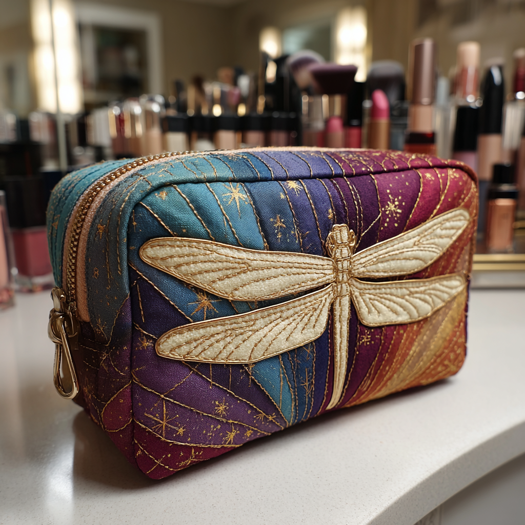 Gesteppte Kosmetiktasche mit Libelle NCU0DK10232