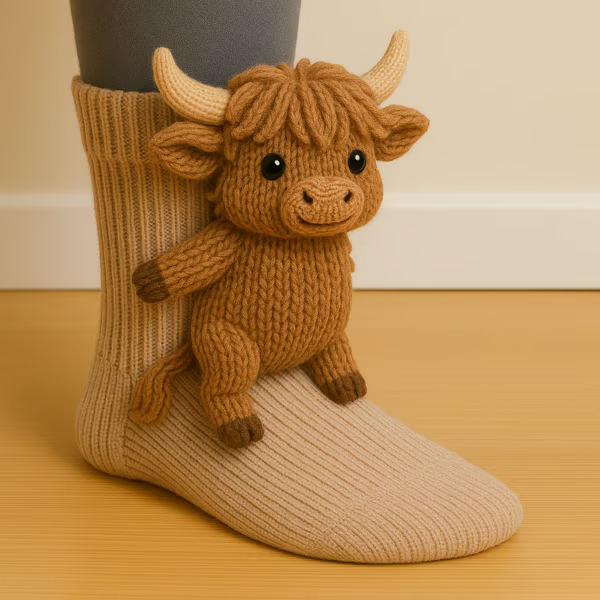 Lydia - Socken mit Kuhmuster