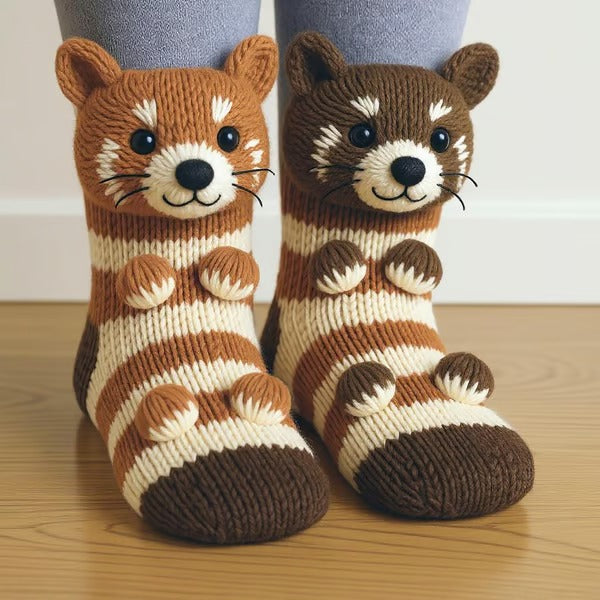 Rania - Waschbär Socken