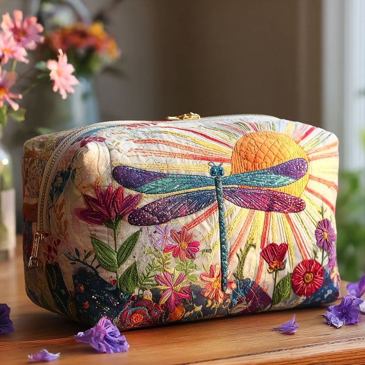 Gesteppte Kosmetiktasche mit zartem Flug NCU0PT9340