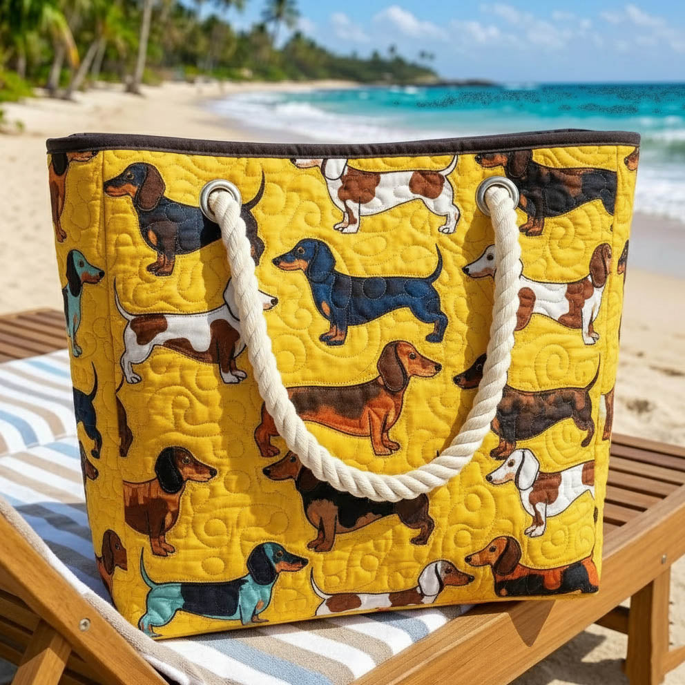 Handgemachte Strandtasche | Dackel