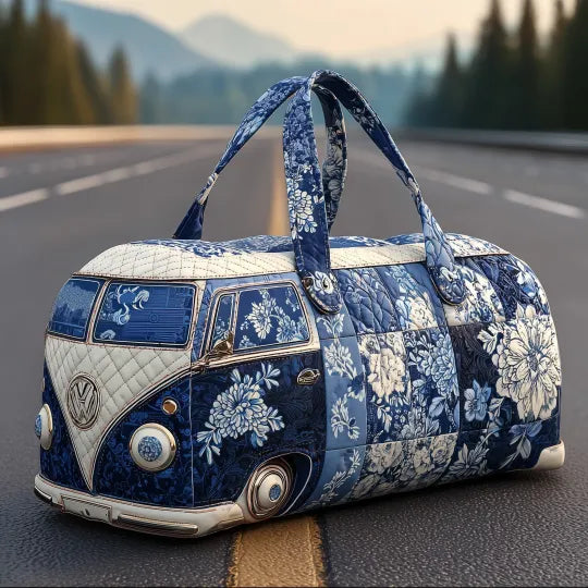 Gesteppte Reisetasche – Indigo