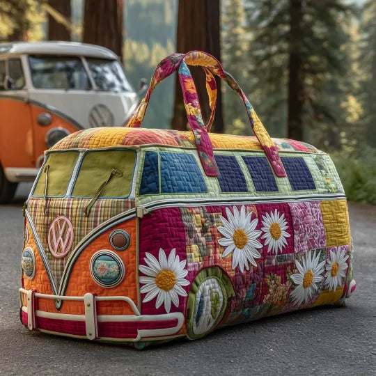 Gesteppte Reisetasche – Blumenmuster
