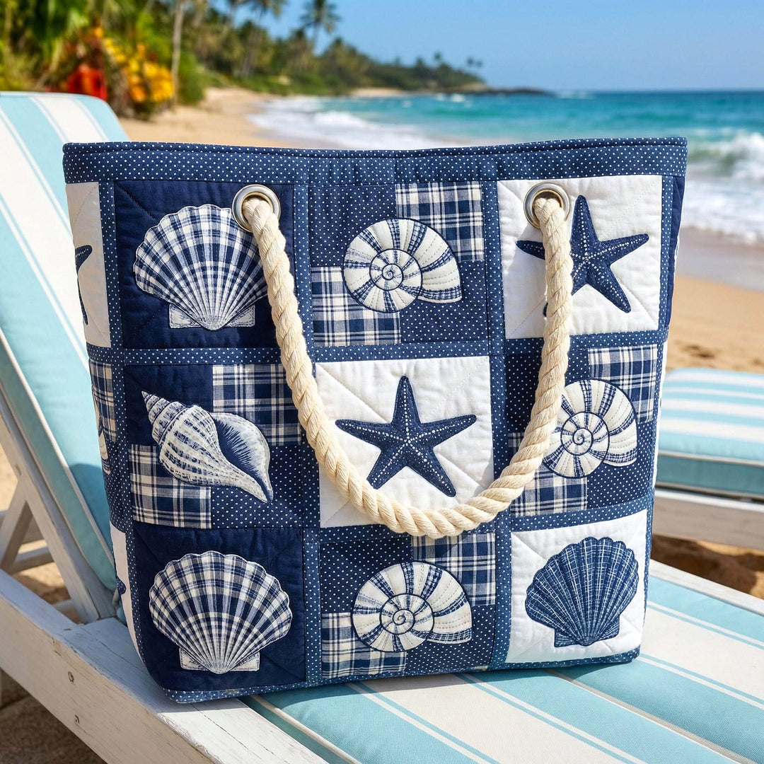 Handgemachte Strandtasche | Ruhe der Muscheln