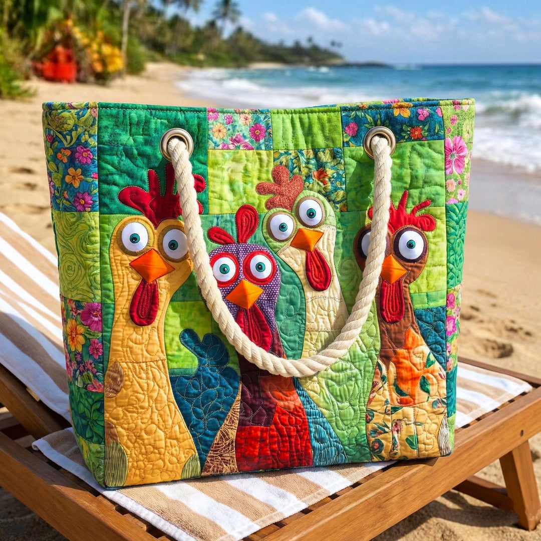 Handgemachte Strandtasche | Funky Chicken