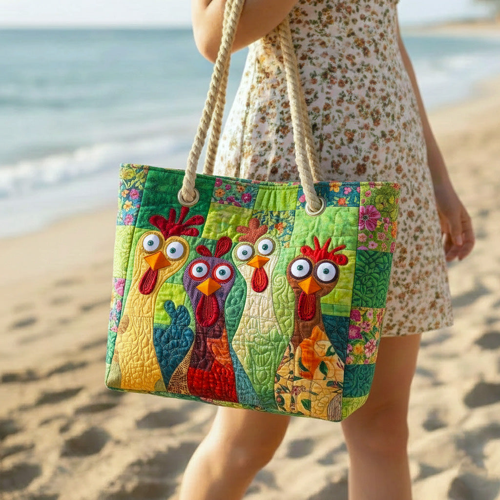 Handgemachte Strandtasche | Funky Chicken