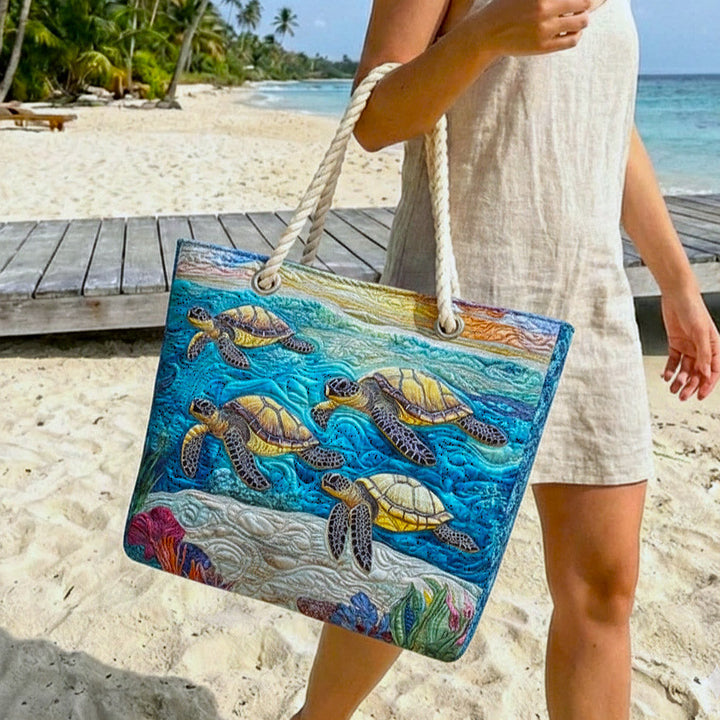 Handgemachte Strandtasche | Marina Schildkröte