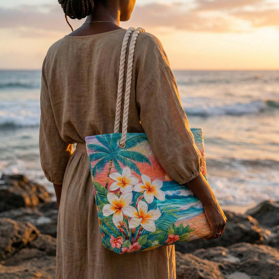 Handgemachte Strandtasche | Tropischer Geist