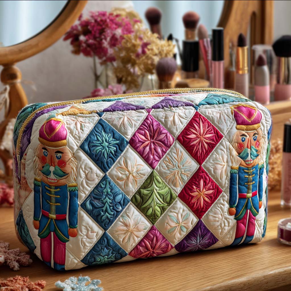 Gesteppte Kosmetiktasche mit Weihnachtssoldat NCU0PT9503