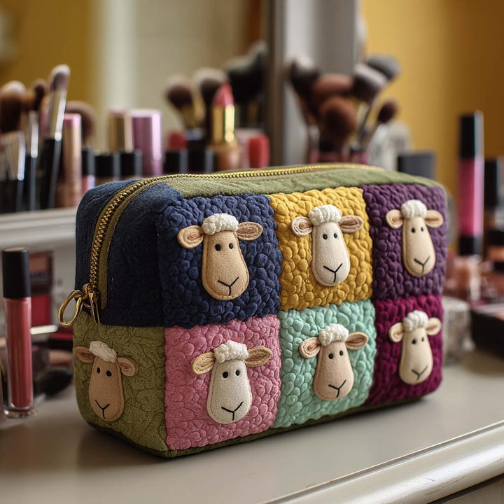 Gesteppte Kosmetiktasche aus Patchworkstoff NCU0NT10389