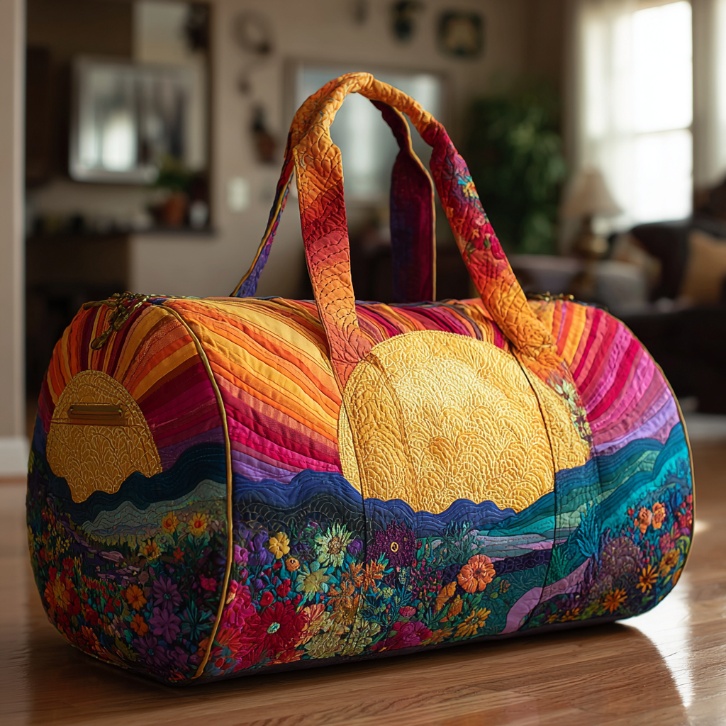 Gesteppte Reisetasche – Leuchtender Pfad
