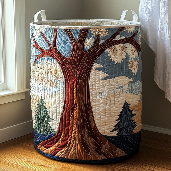 Baum des Lebens | Handgemachter Wäschekorb