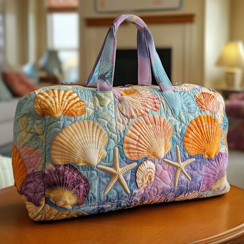 Gesteppte Reisetasche – Muscheln