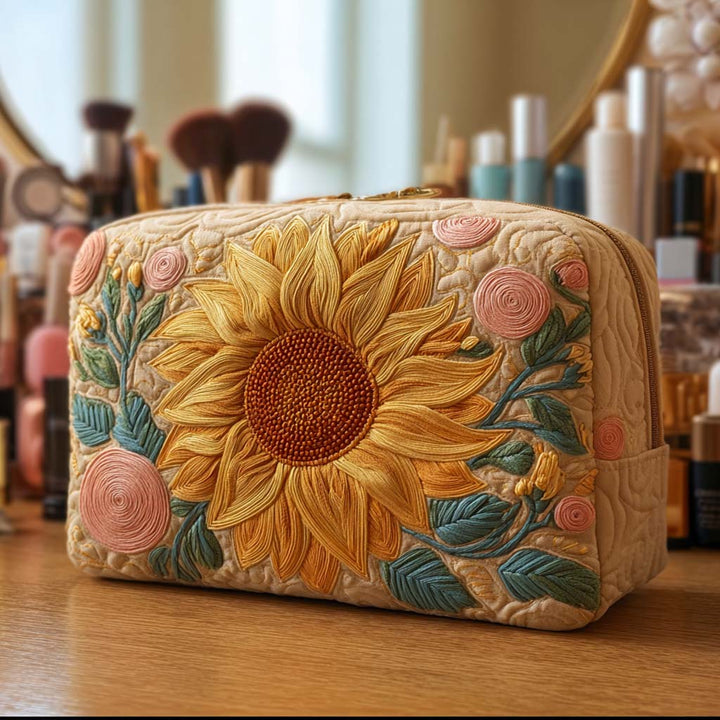 Gesteppte Kosmetiktasche mit zarter Sonne NCU0NT10238