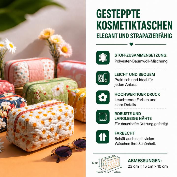 Gesteppte Kosmetiktasche mit leuchtender Sonne NCU0NT10229