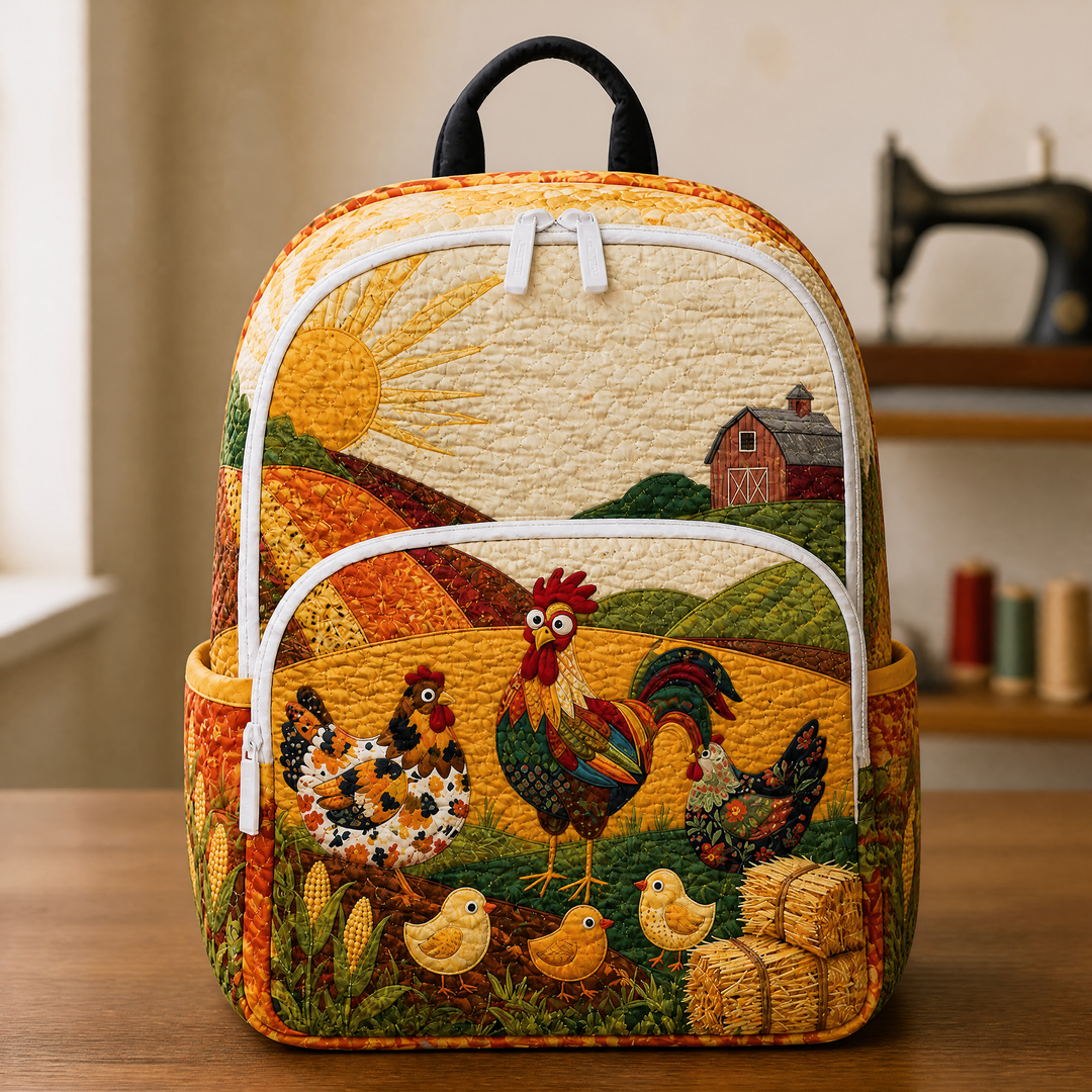 Country-Stepprucksack mit Hühnern und Scheune