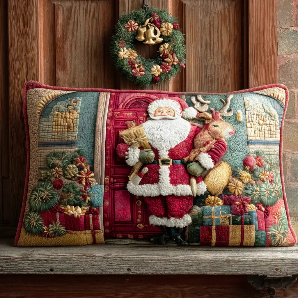 Gepolsterter Kissenbezug - Gemütliche Begrüßung vom Weihnachtsmann